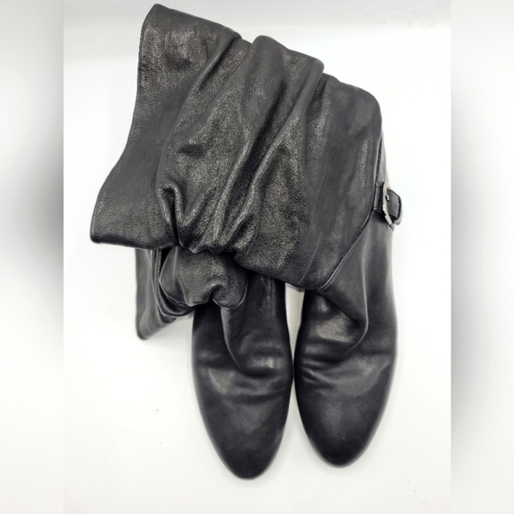 Stuart Weitzman Wedge Black Boots Rugerio Size 9 - Picture 12 of 16